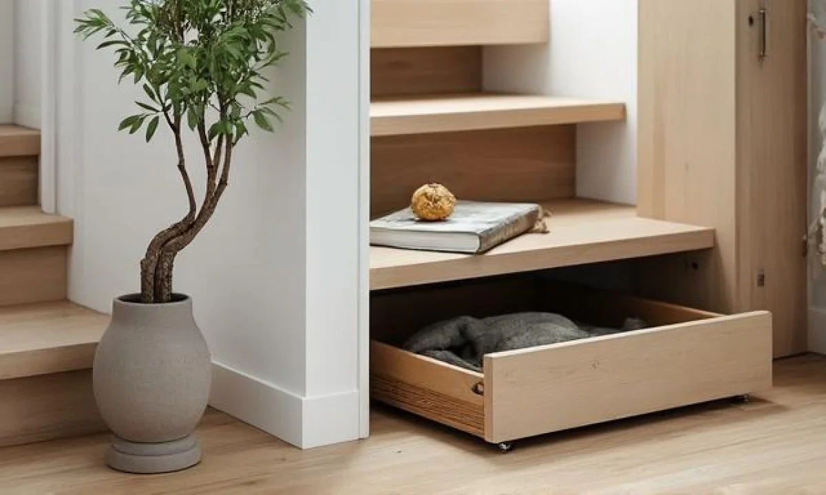 Aménager un espace sous un escalier ouvert : conseils pratiques