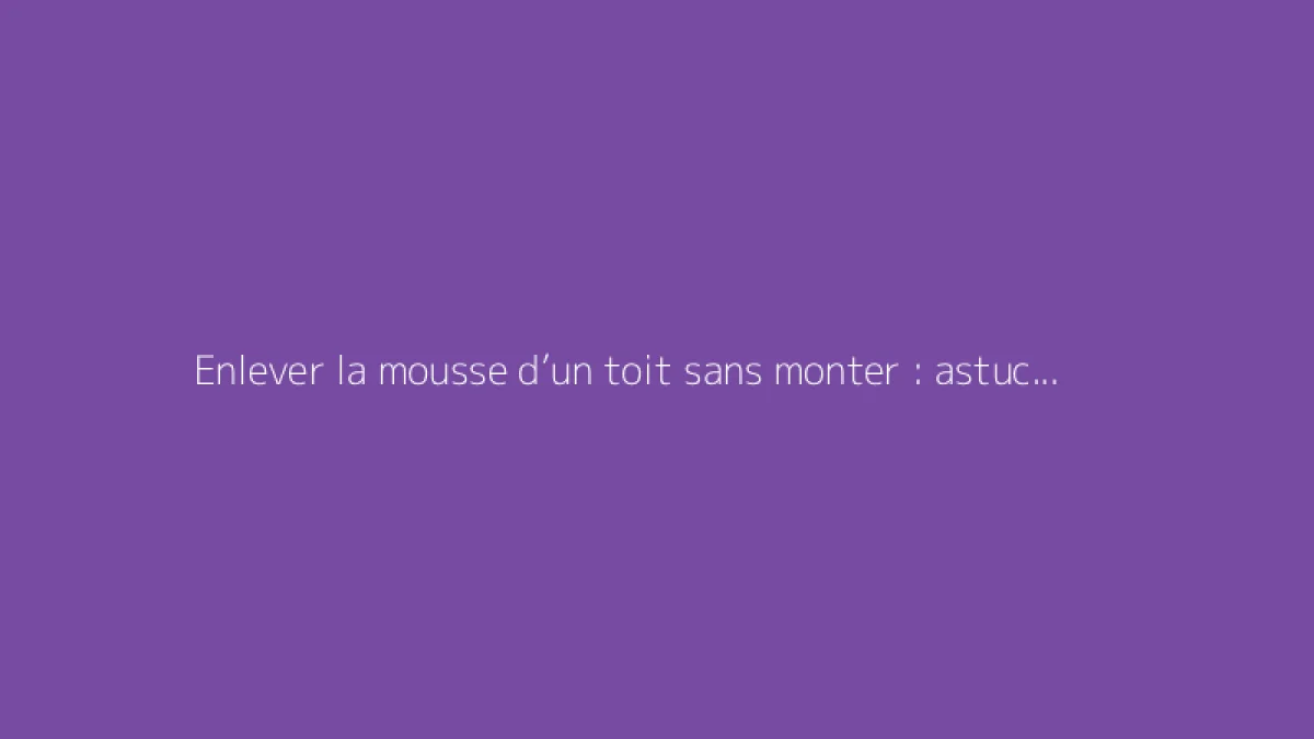 Enlever la mousse d’un toit sans monter : astuces efficaces