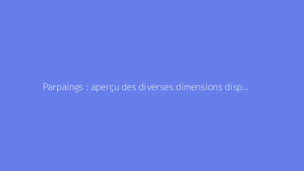 Parpaings : aperçu des diverses dimensions disponibles