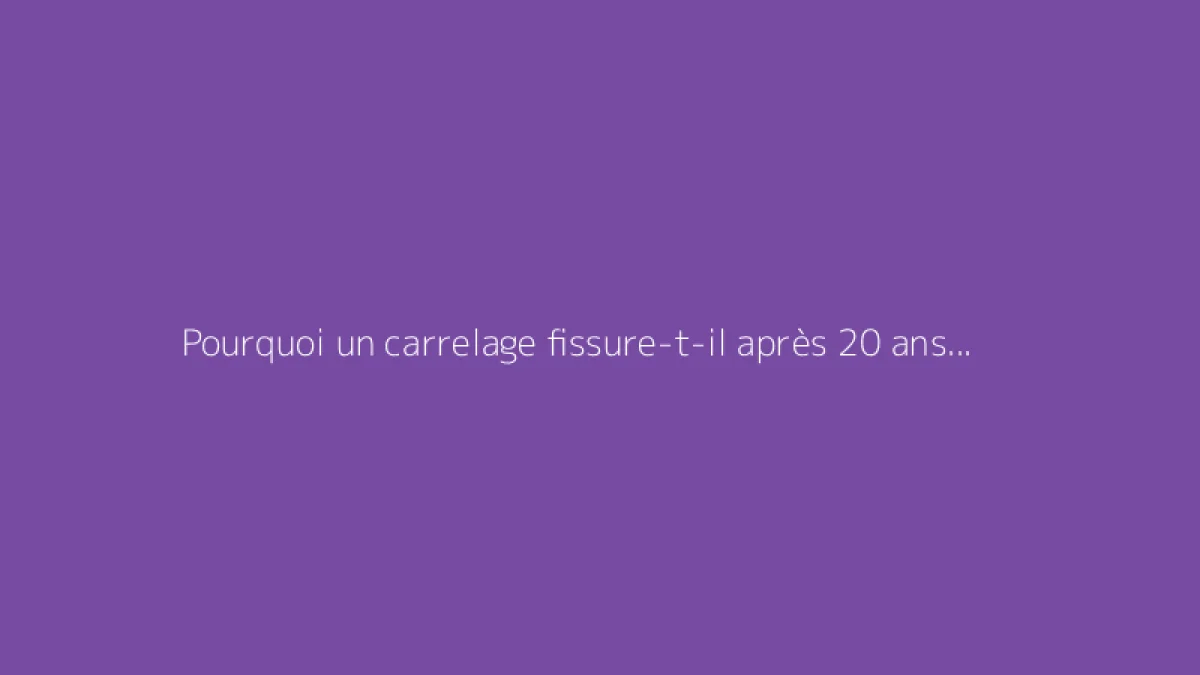 Pourquoi un carrelage fissure-t-il après 20 ans et comment y remédier ?