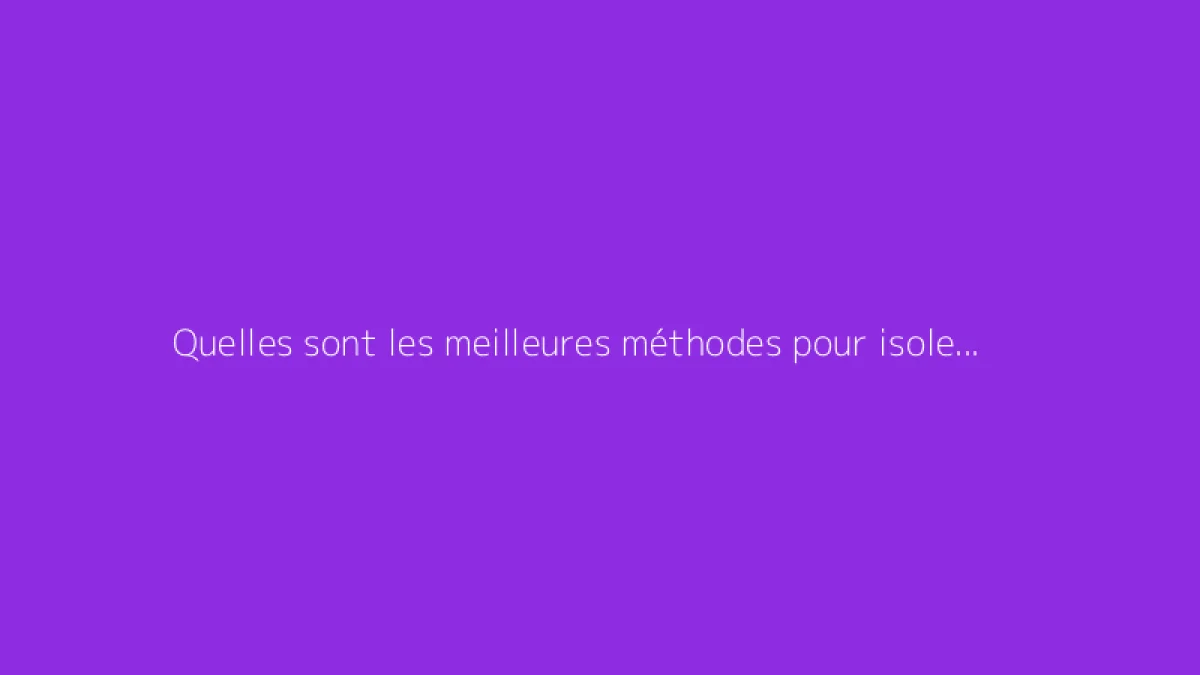 Quelles sont les meilleures méthodes pour isoler des murs intérieurs ?