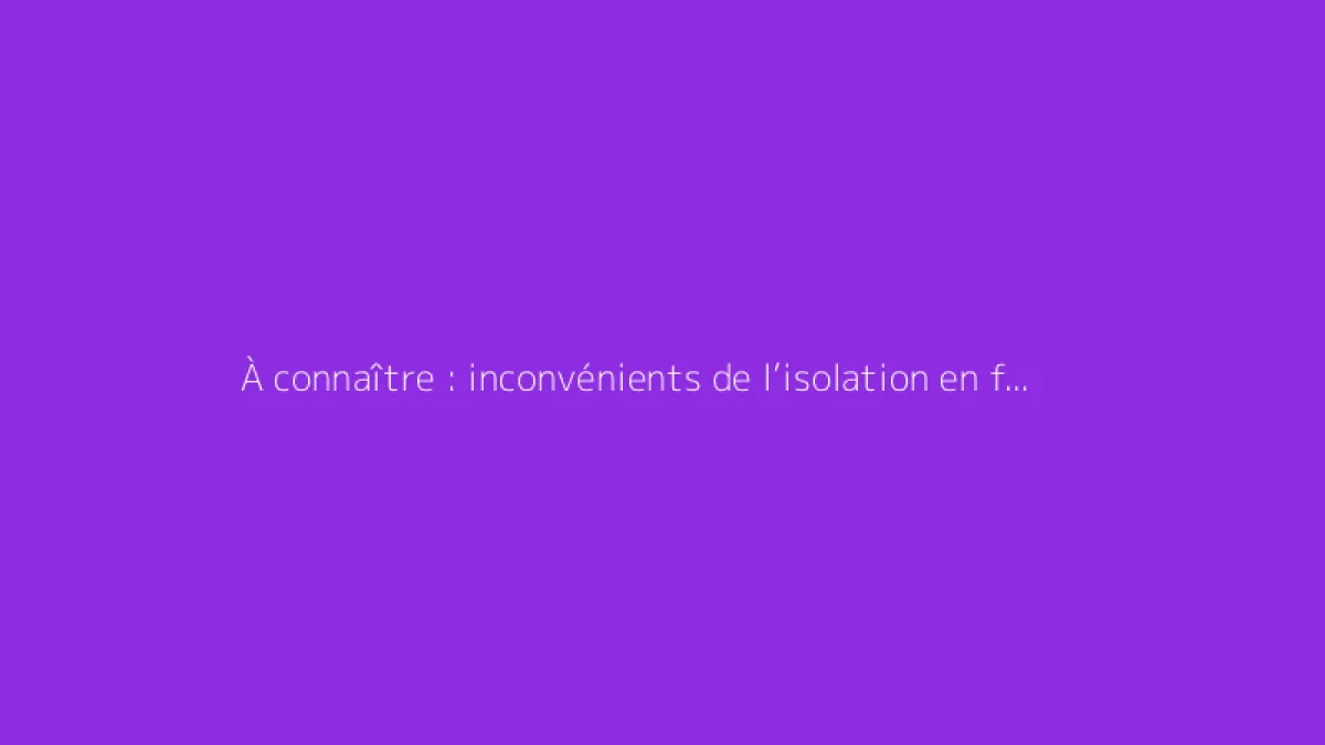 À connaître : inconvénients de l’isolation en fibre de bois