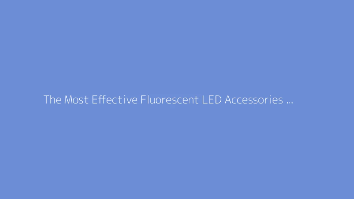 The Most Effective Fluorescent LED Accessories for Your Dance Nights
